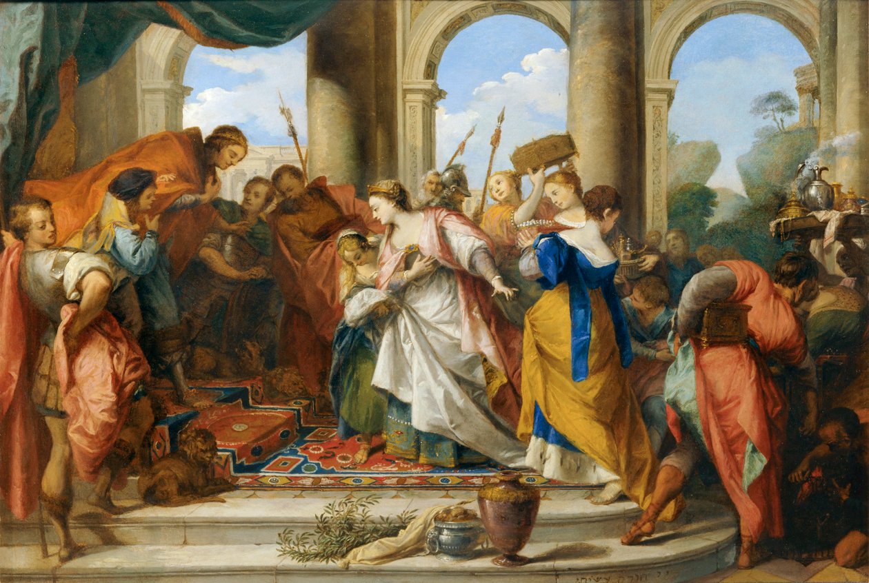 Salomon og dronningen af Saba ... af Nicolas Vleughels