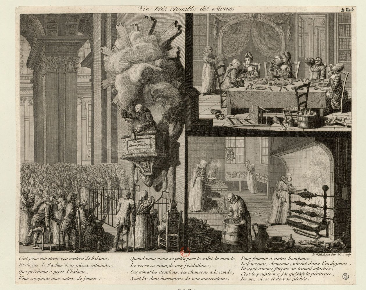 Munkenes meget troværdige liv, ca. 1789. af Nicolas Walkcheim