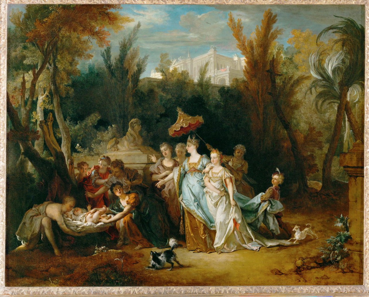 Moise sauve des eaux - Moses reddet fra vandmasserne ... af Nicolas de (workshop) Largilliere