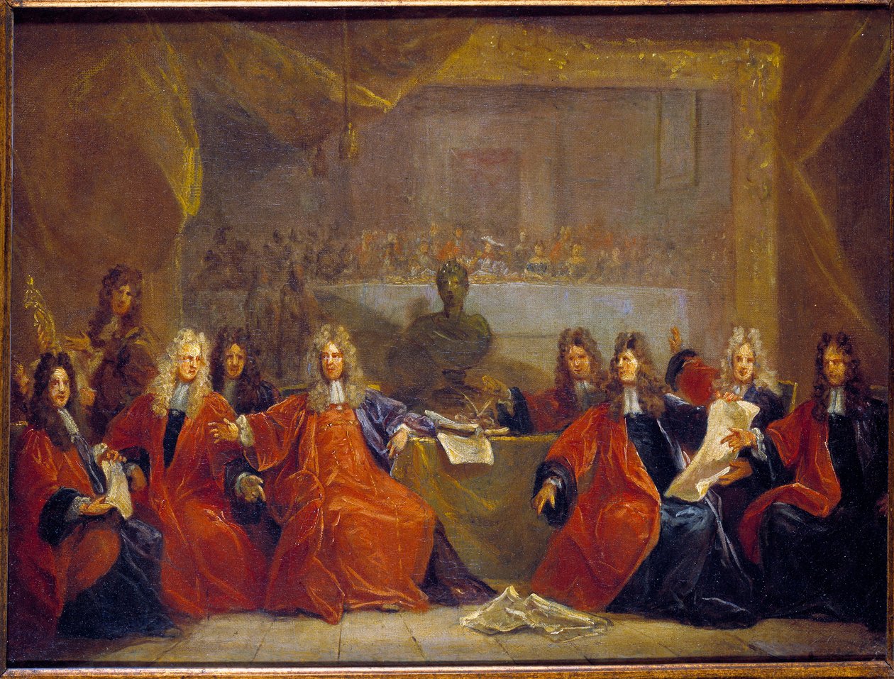 Prevot fra købmændene og rådmændene i byen Paris, der overvejede den fest, der blev tilbudt Ludvig XIV til hans rekonvalescens den 30. januar af Nicolas de Largillière