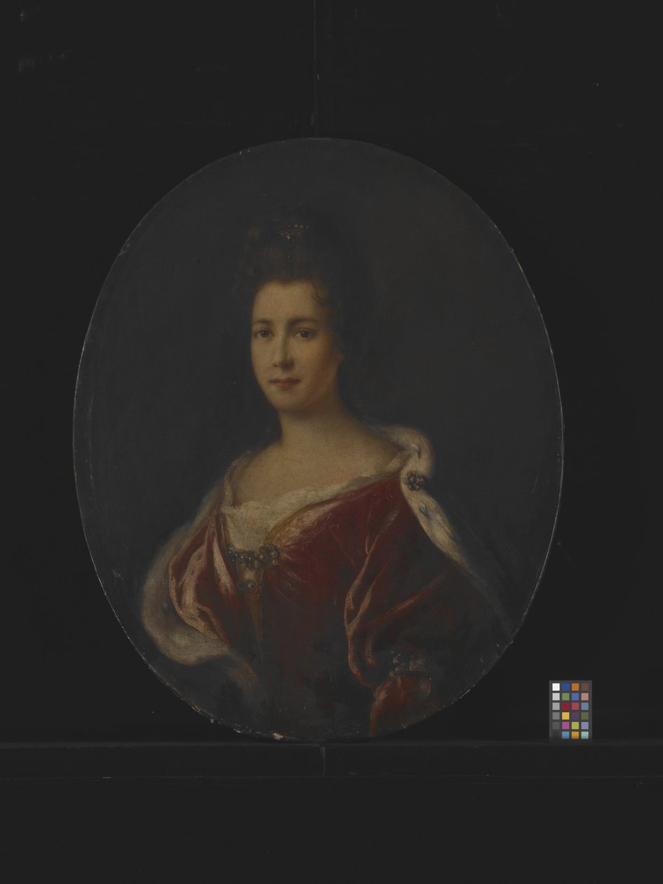 Portræt af en dame (olie på lærred) af Nicolas de Largillière