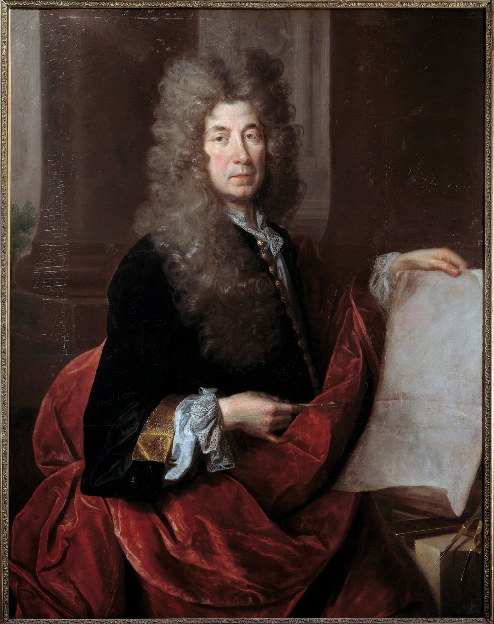 Portræt af Jules Hardouin Mansart (1646-1708) arkitekt og superintendent for kong Louis XIV