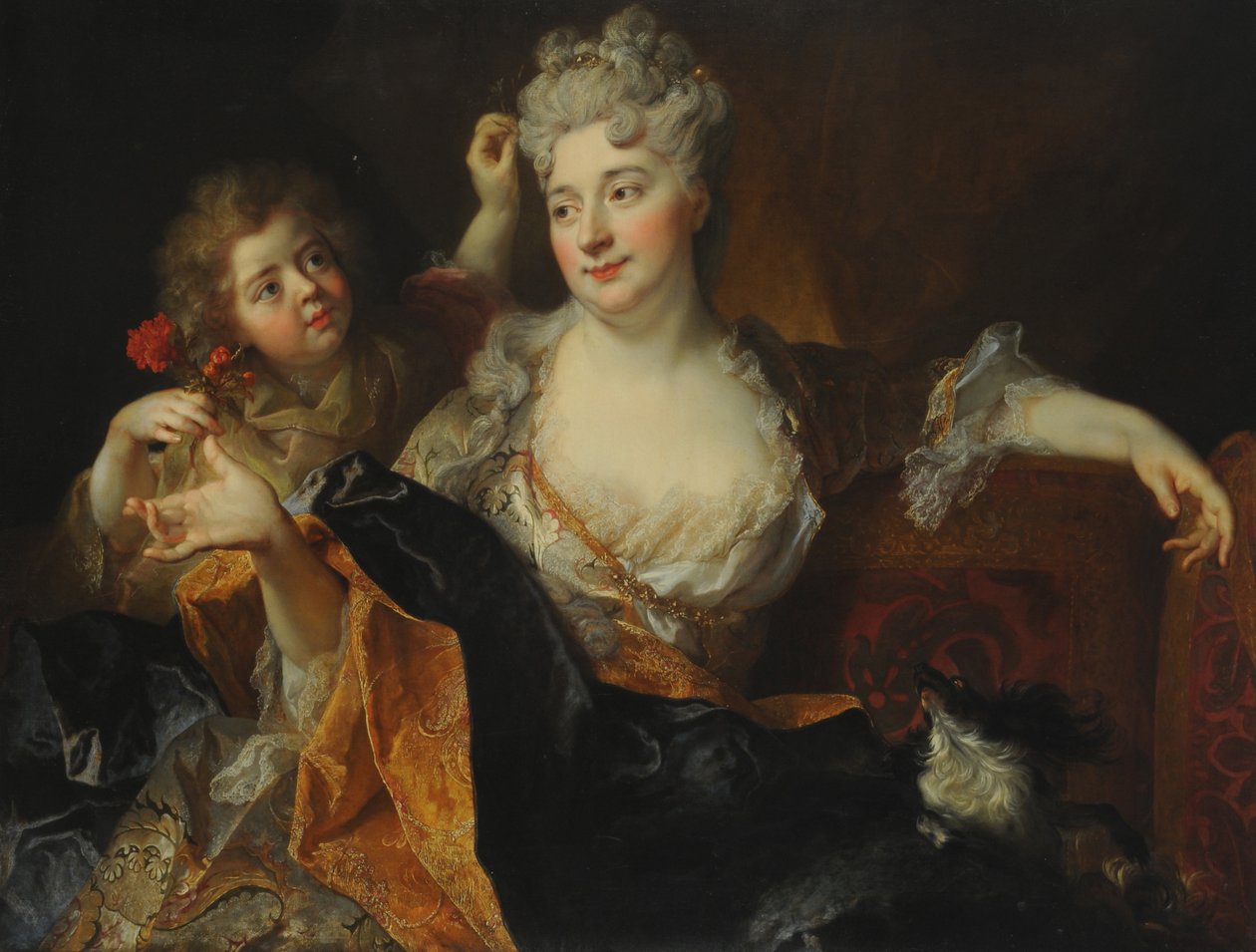 Portræt af Marguerite-Elisabeth Forest af Largilliere og hendes søn Nicolas, ca. 1712 (olie på lærred) af Nicolas de Largillière