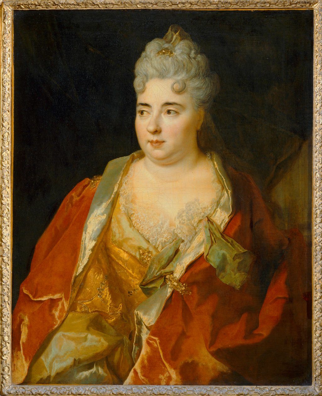 Portræt af en dame, der siges at være Marie-Anne Mancini, hertuginde af Bouillon ... af Nicolas de Largillière