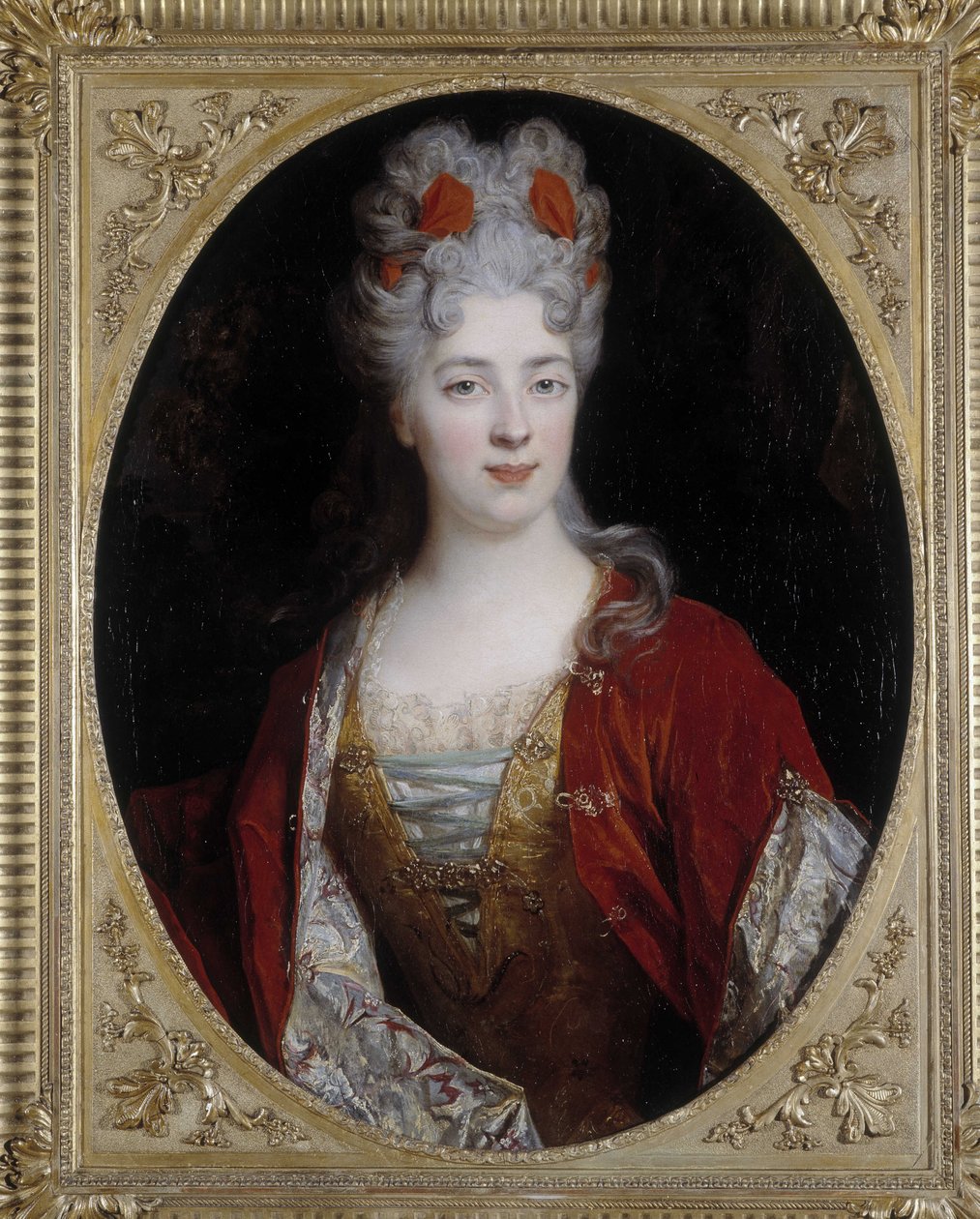 Portræt af en kvinde. Maleri af Nicolas de Largilliere (1656-1746) (olie på lærred) af Nicolas de Largillière