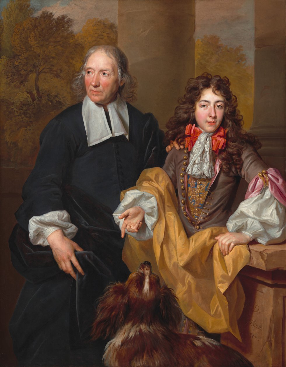 Portræt af en ung mand og hans lærer af Nicolas de Largillierre