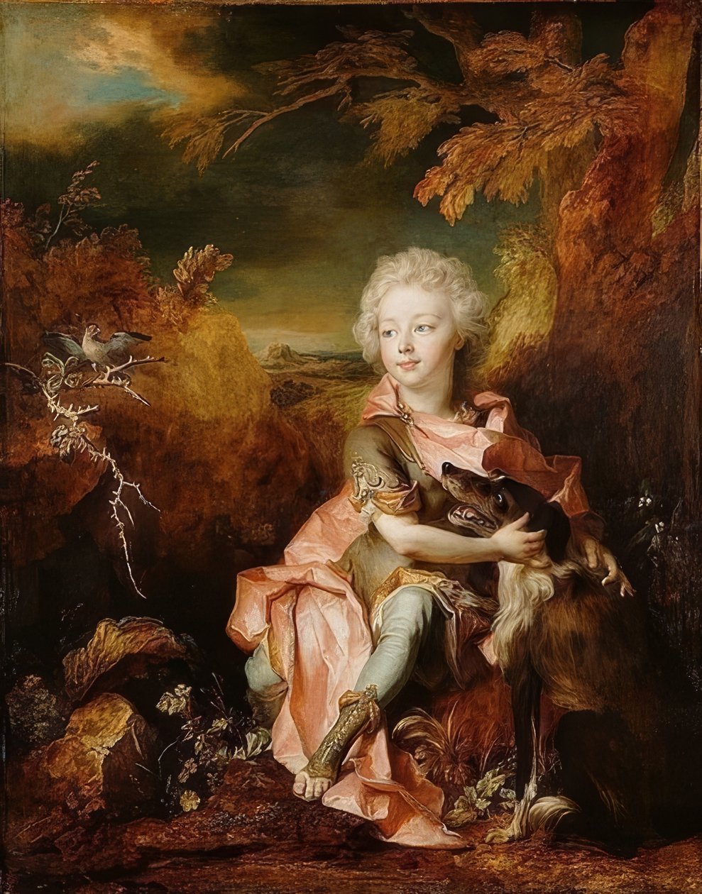 Portræt af en dreng i kostume. Omkring 1710-1714 af Nicolas de Largillière