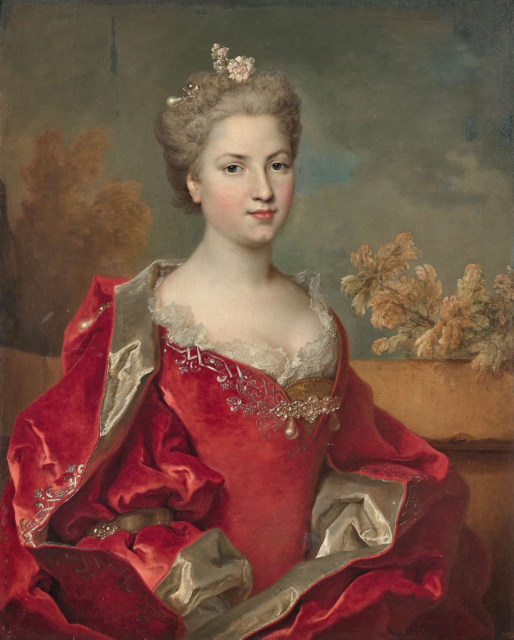 Portræt af Louise de Rohan, hertuginde af Montbazon 1704-1780, 1725-1730. af Nicolas de Largillière