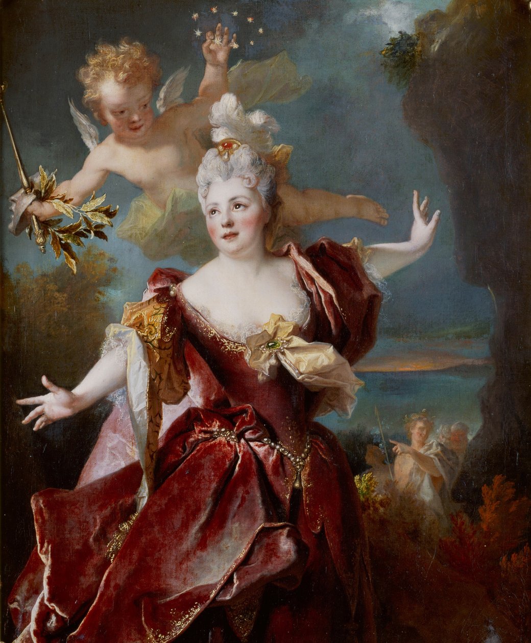 Portræt af Marie Anne de Châteauneuf, kaldet Mademoiselle Duclos, i rollen som Ariadne, ca 1712 af Nicolas de Largillière