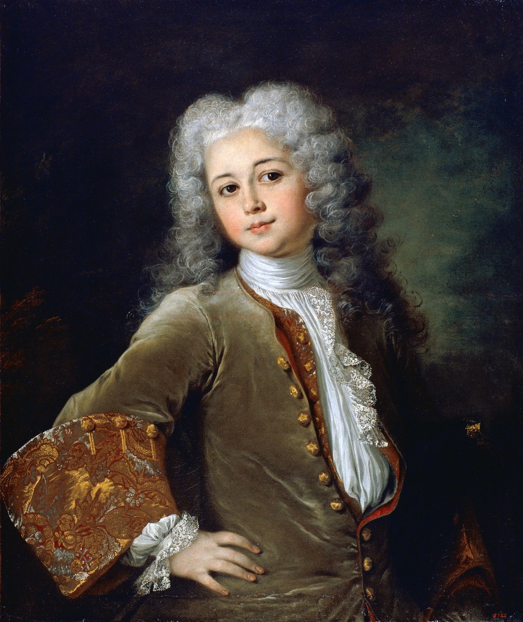 Portræt af en ung mand med en paryk af Nicolas de Largillière