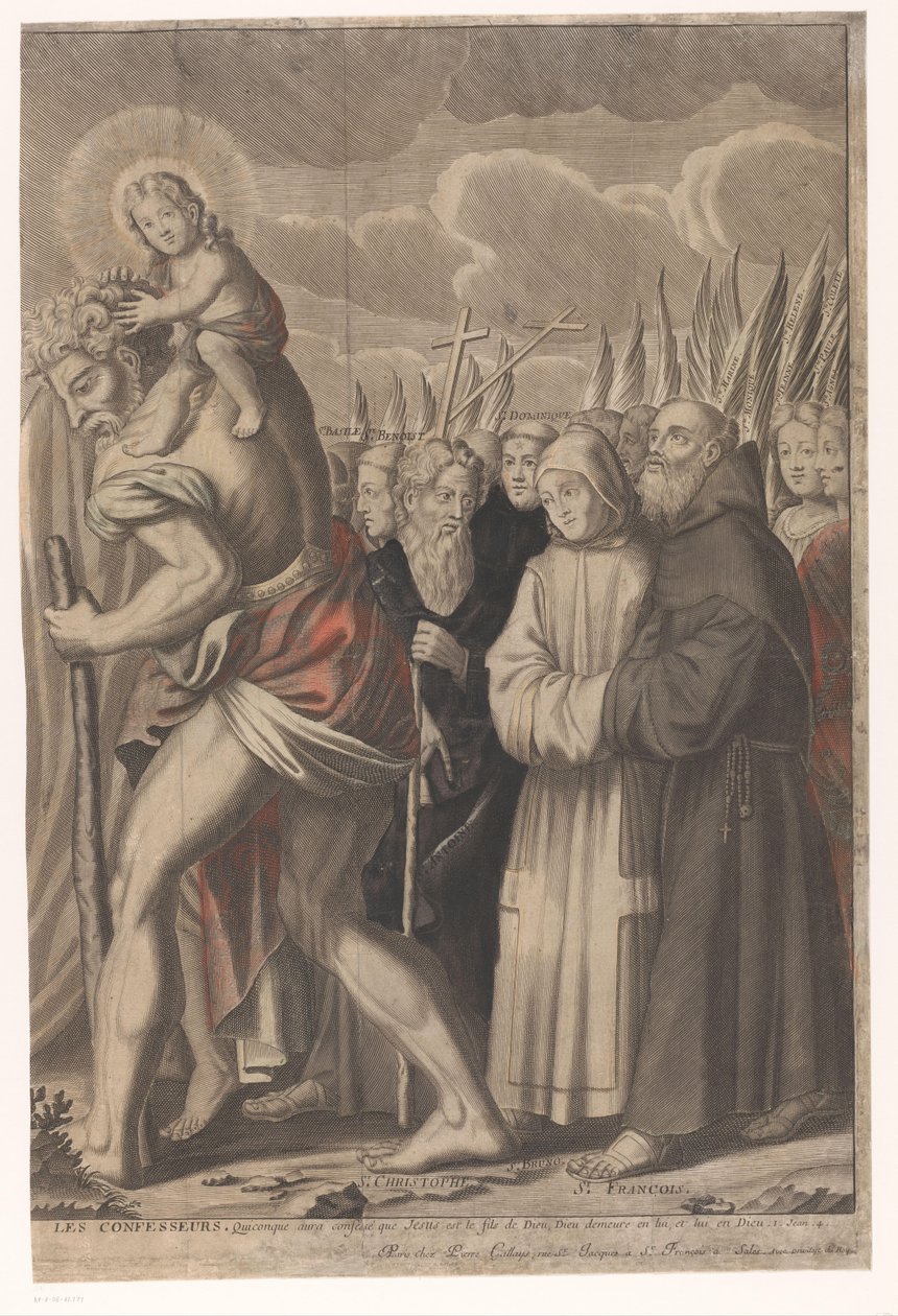 Kristi triumftog med gamle og nye testamente figurer Jesu Kristi triumf (titel på objekt) af Nicolas de Larmessin (I)