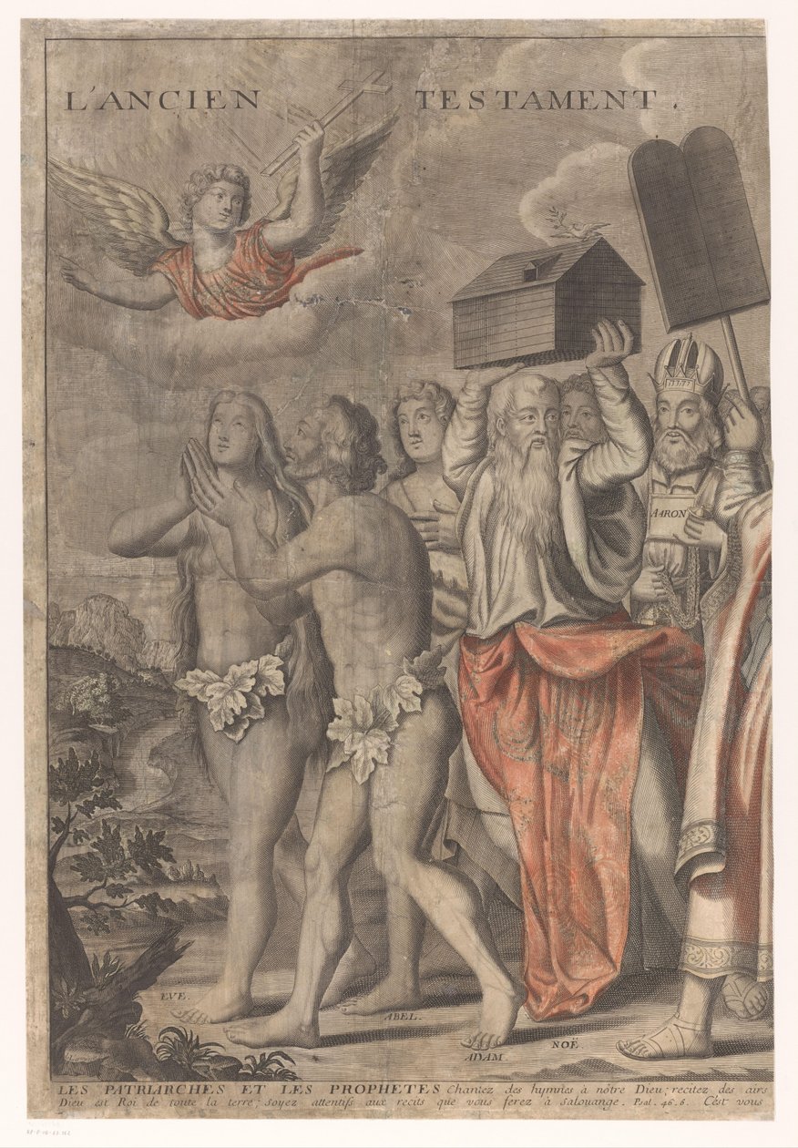 Kristi triumftog med figurer fra Det Gamle og Nye Testamente (1. del) Jesu Kristi triumf (titel på objekt) af Nicolas de Larmessin (I)