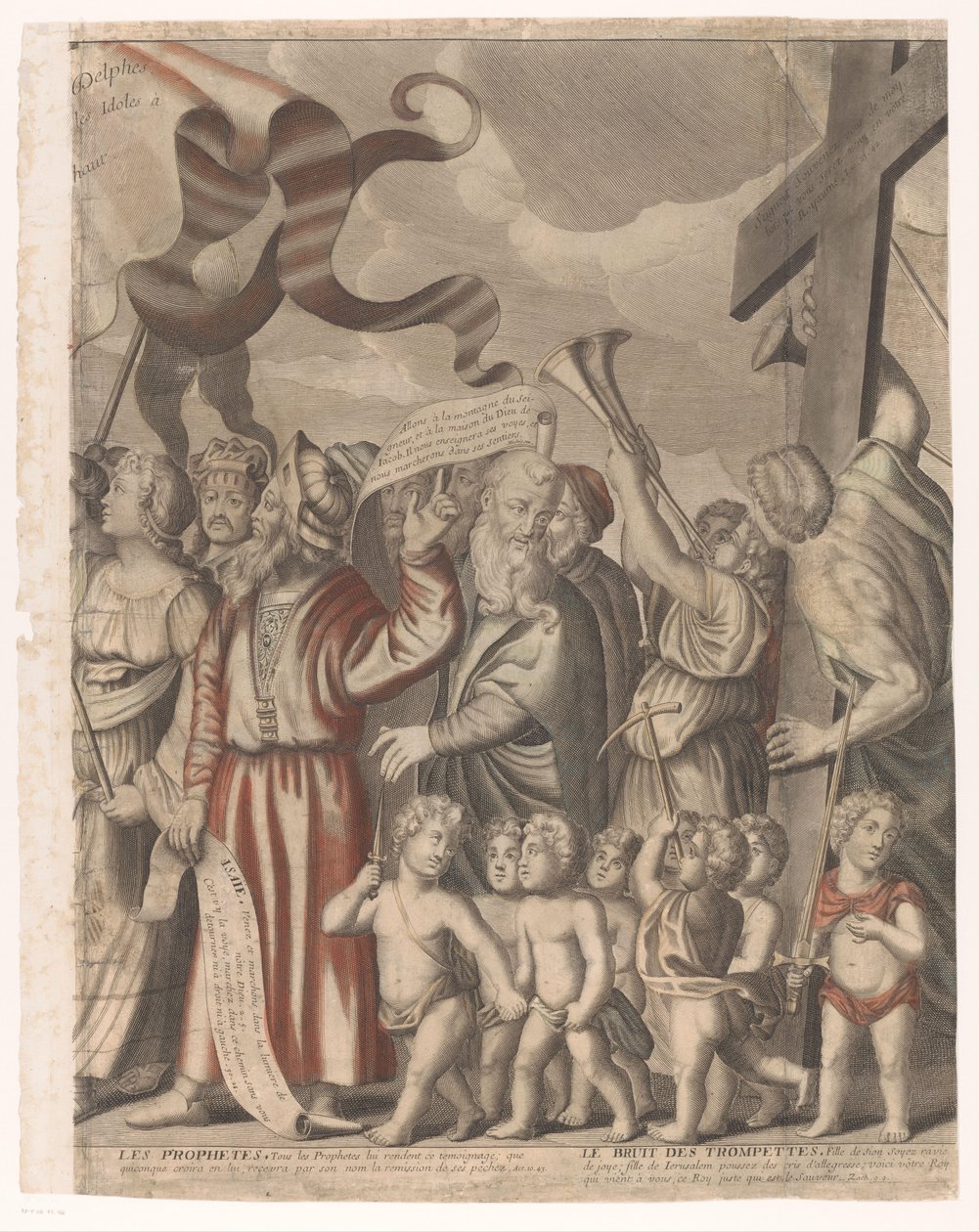 Kristi triumftog med figurer fra Det Gamle og Nye Testamente (Fjerde del) Jesu Kristi triumf (titel på objekt) af Nicolas de Larmessin (I)
