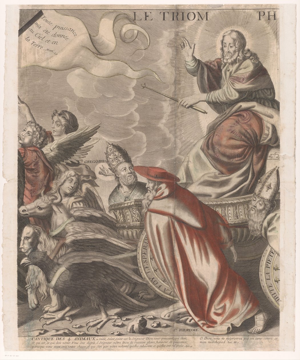 Kristi triumftog med figurer fra Det Gamle og Nye Testamente (Femte del) Jesu Kristi triumf (titel på objekt) af Nicolas de Larmessin (I)
