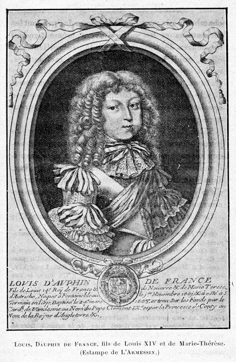 Cabanès, uddannelse af Princes012 Louis, Dauphin af Frankrig, søn af Louis XIV og Marie-Thérèse af Nicolas de Larmessin