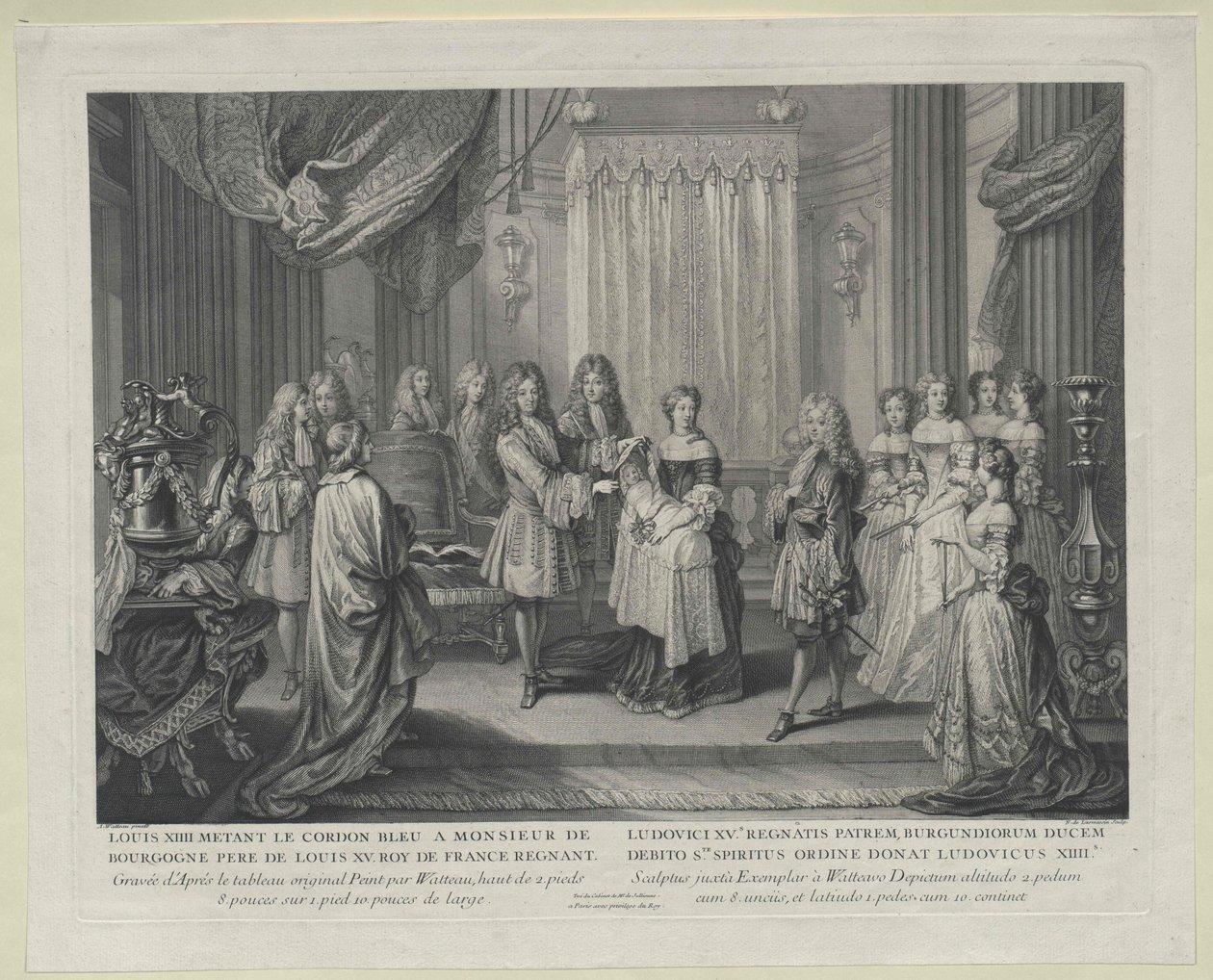 Frankrigs konge Louis XIV (kobberstik) af Nicolas de Larmessin