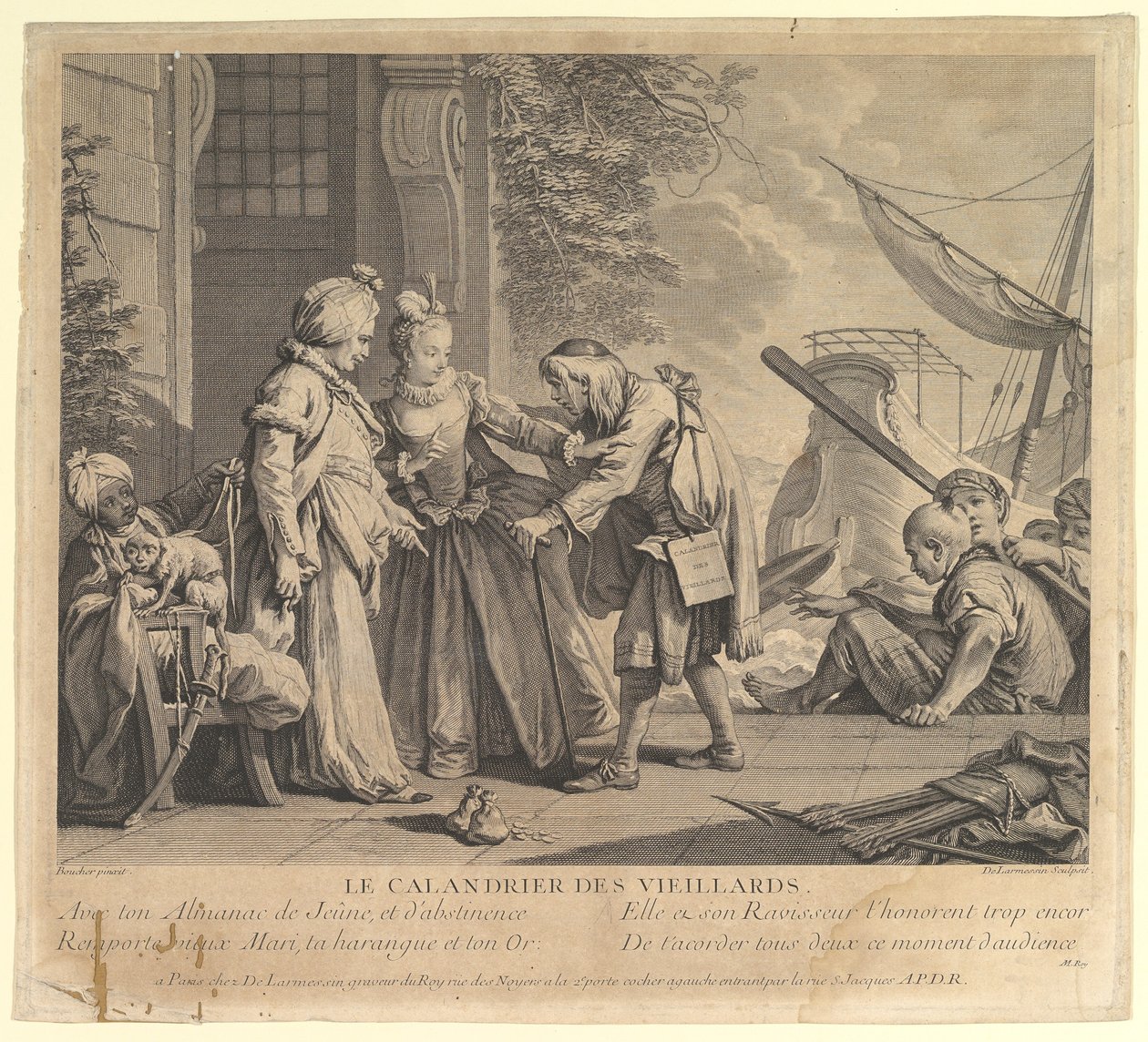 The Calendar of Old Men, fra Suite dEstampes Nouve..., 1700-tallet. af Nicolas de Larmessin