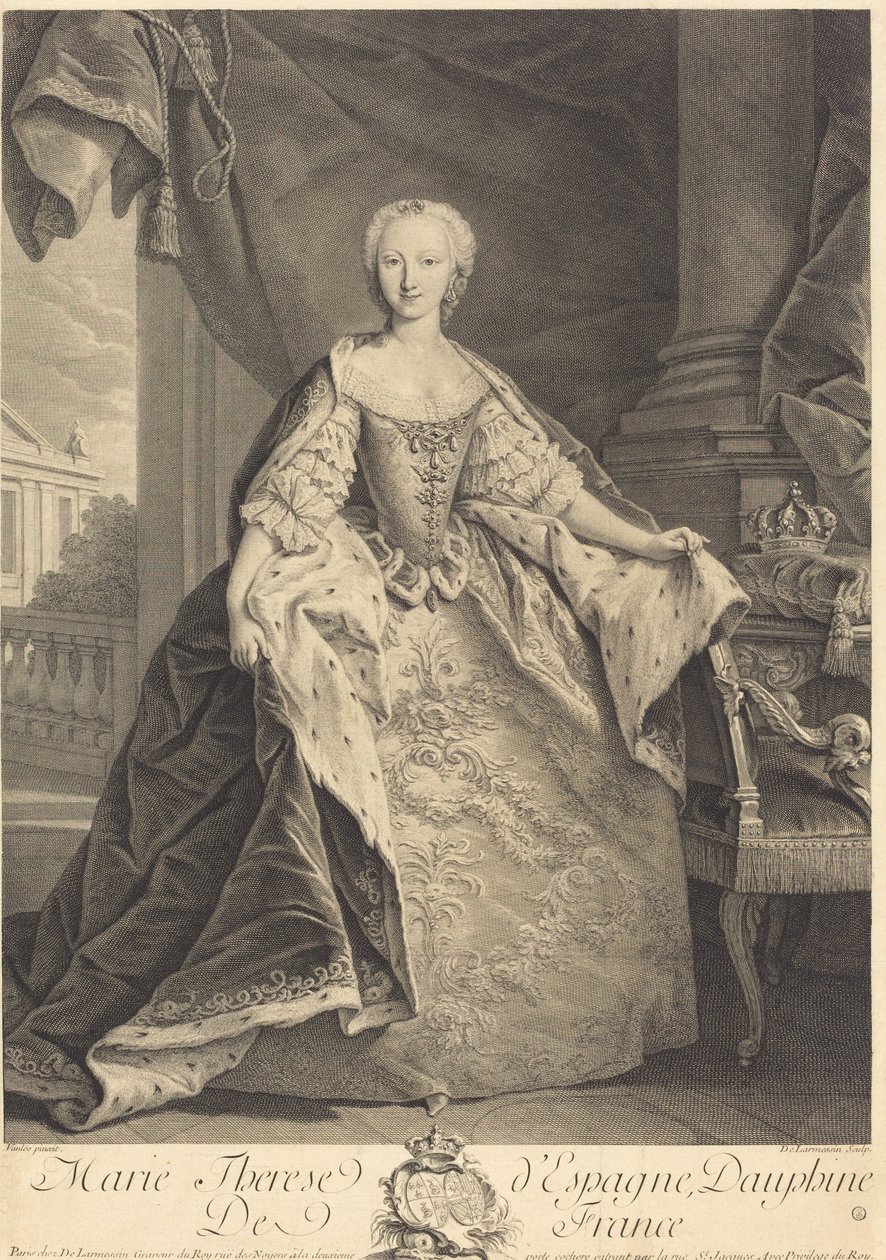 Marie Therese fra Spanien, Dauphine fra Frankrig af Nicolas de Larmessin IV after Jean Baptiste Van Loo