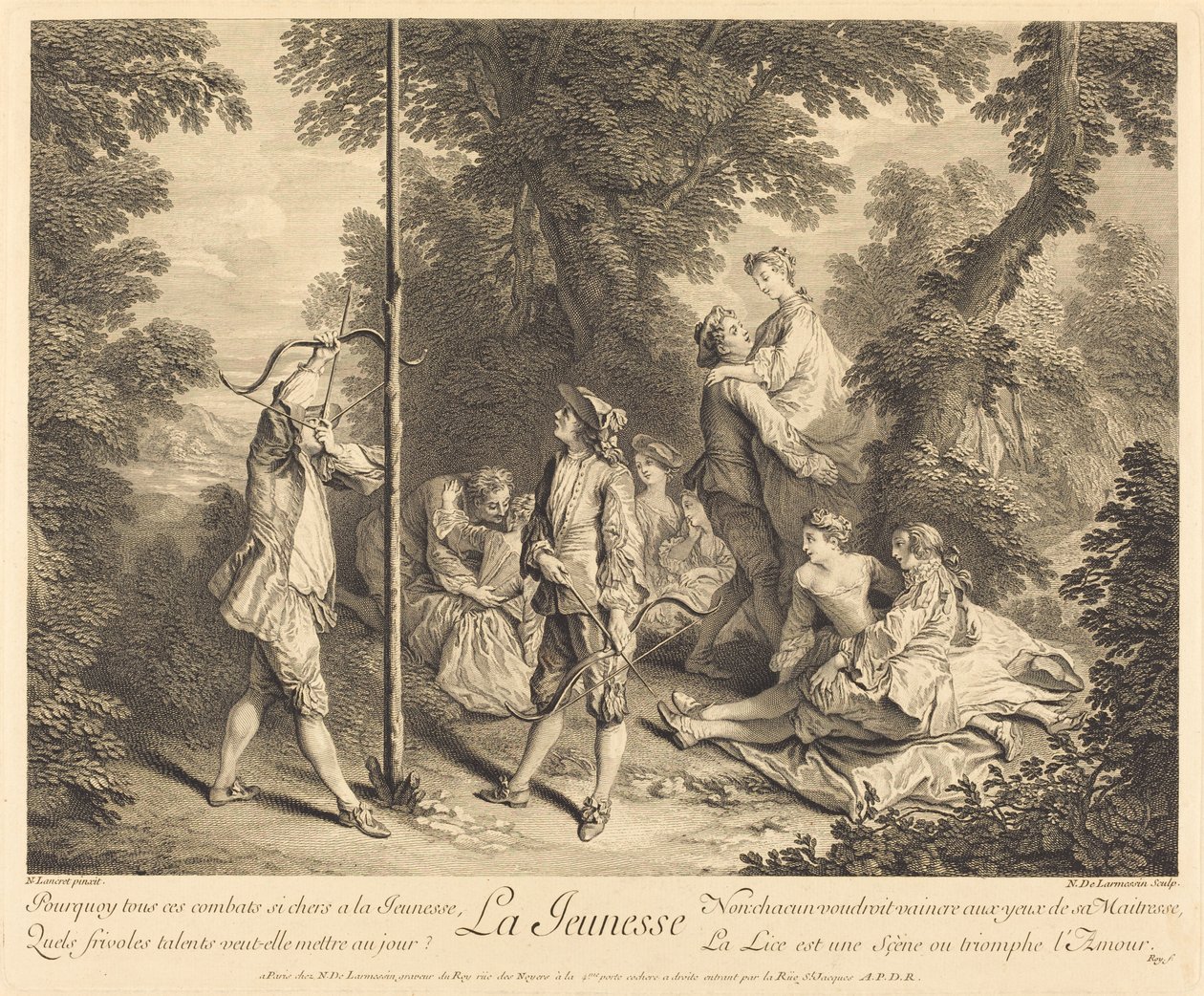 Ungdommen af Nicolas de Larmessin IV after Nicolas Lancret
