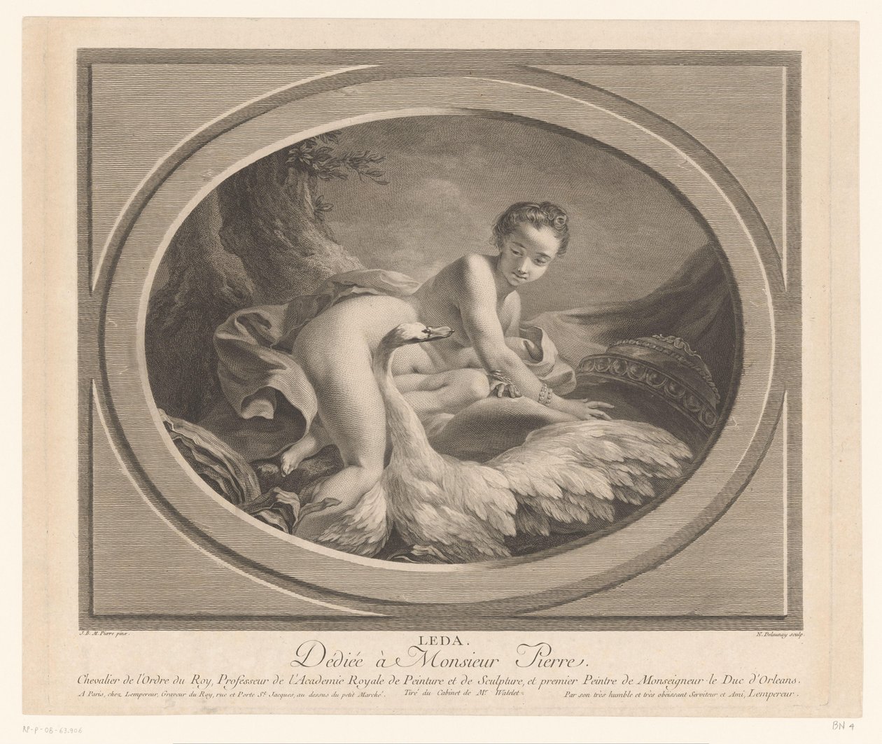 Leda og svanen Leda (titel på objekt) af Nicolas de Launay (goudsmid)
