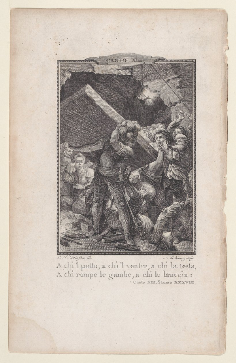 Canto 13, Stanza 38, fra Orlando Furioso, 1772-74., 1772-74. af Nicolas de Launay