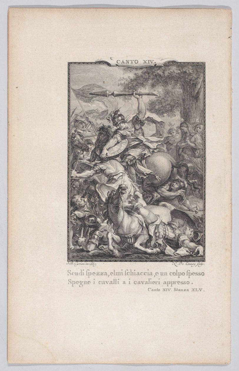 Canto 14, Stanza 45, fra Orlando Furioso, 1774., 1774. af Nicolas de Launay