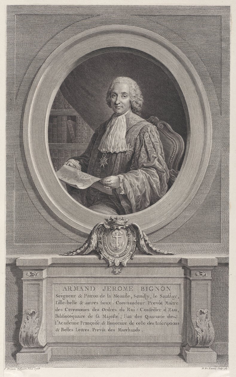 Portræt af Armand-Jérôme Bignon, 1769., 1769. af Nicolas de Launay