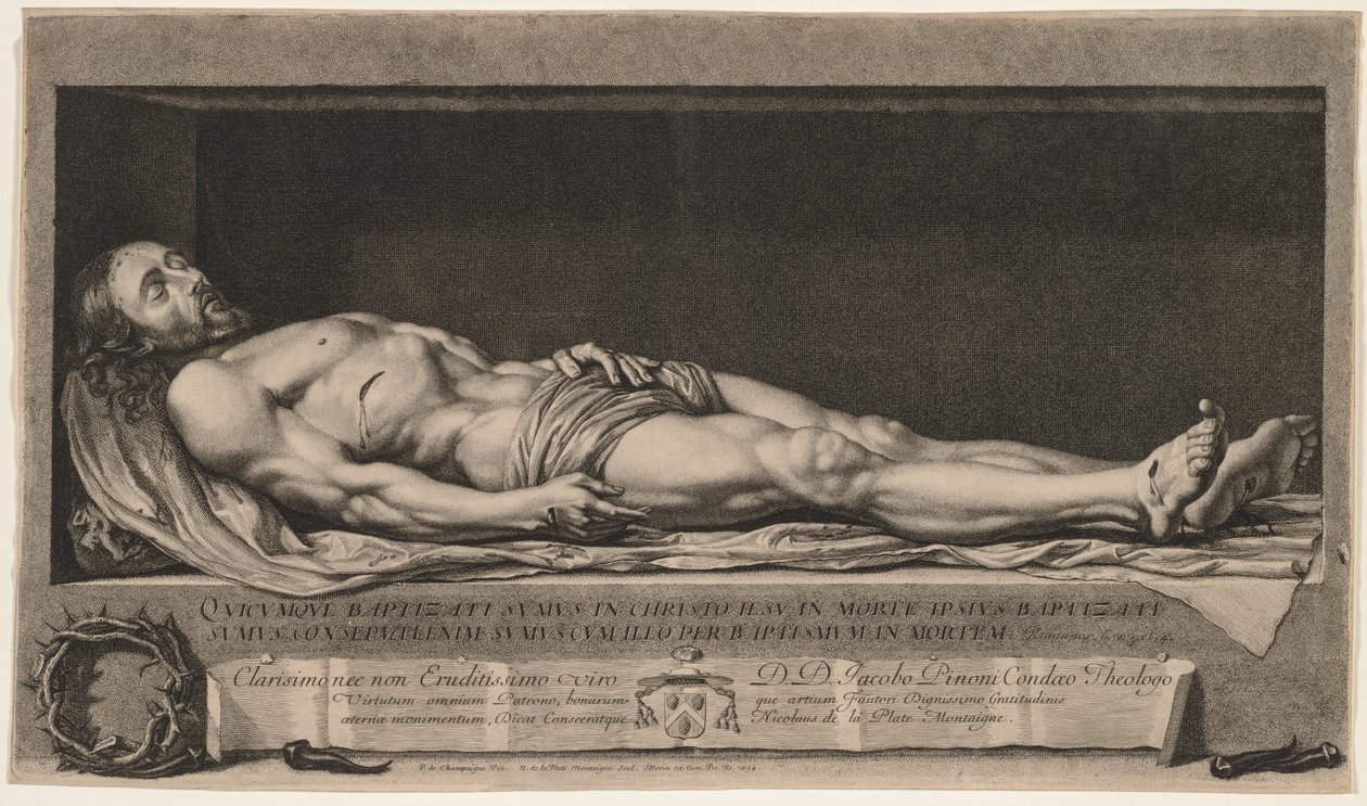 Kristi legeme i graven af Nicolas de Platte Montagne