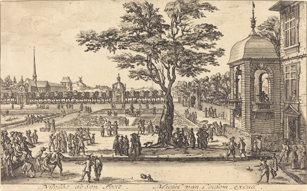 Udsigt over en have af Nicolas de Son