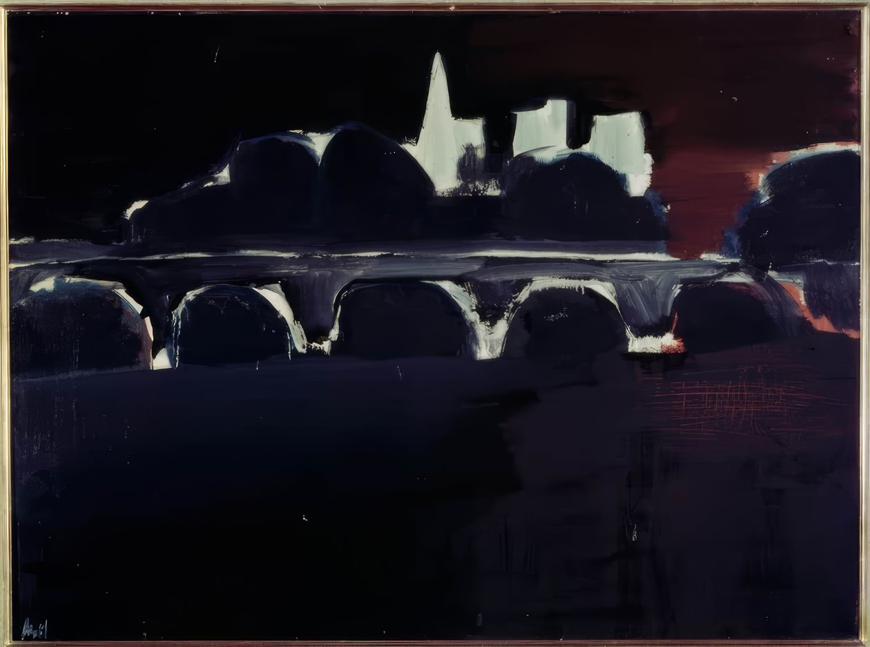 Udsigt over Paris om natten af Nicolas de Staël