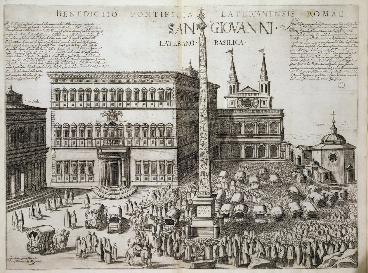 Indvielse af obelisken foran San Giovanni Laterano-basilikaen i Rom i 1588, 1600 (se også 193205) af Nicolaus van Aelst