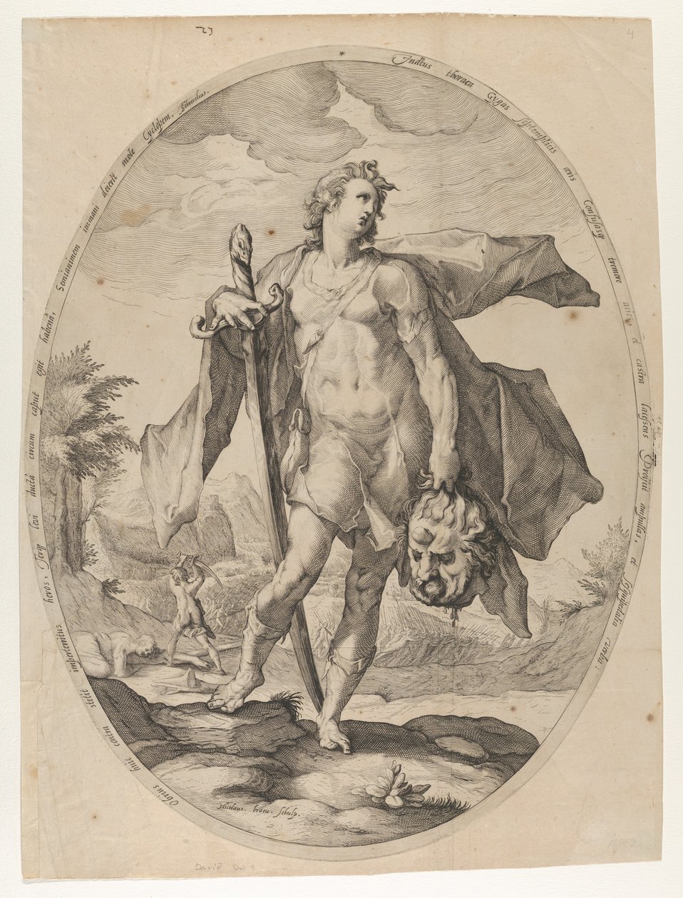 David fra Helte og heltinder i Det Gamle Testamente, ca. 1597., ca. 1597. af Nicolaus Braeu