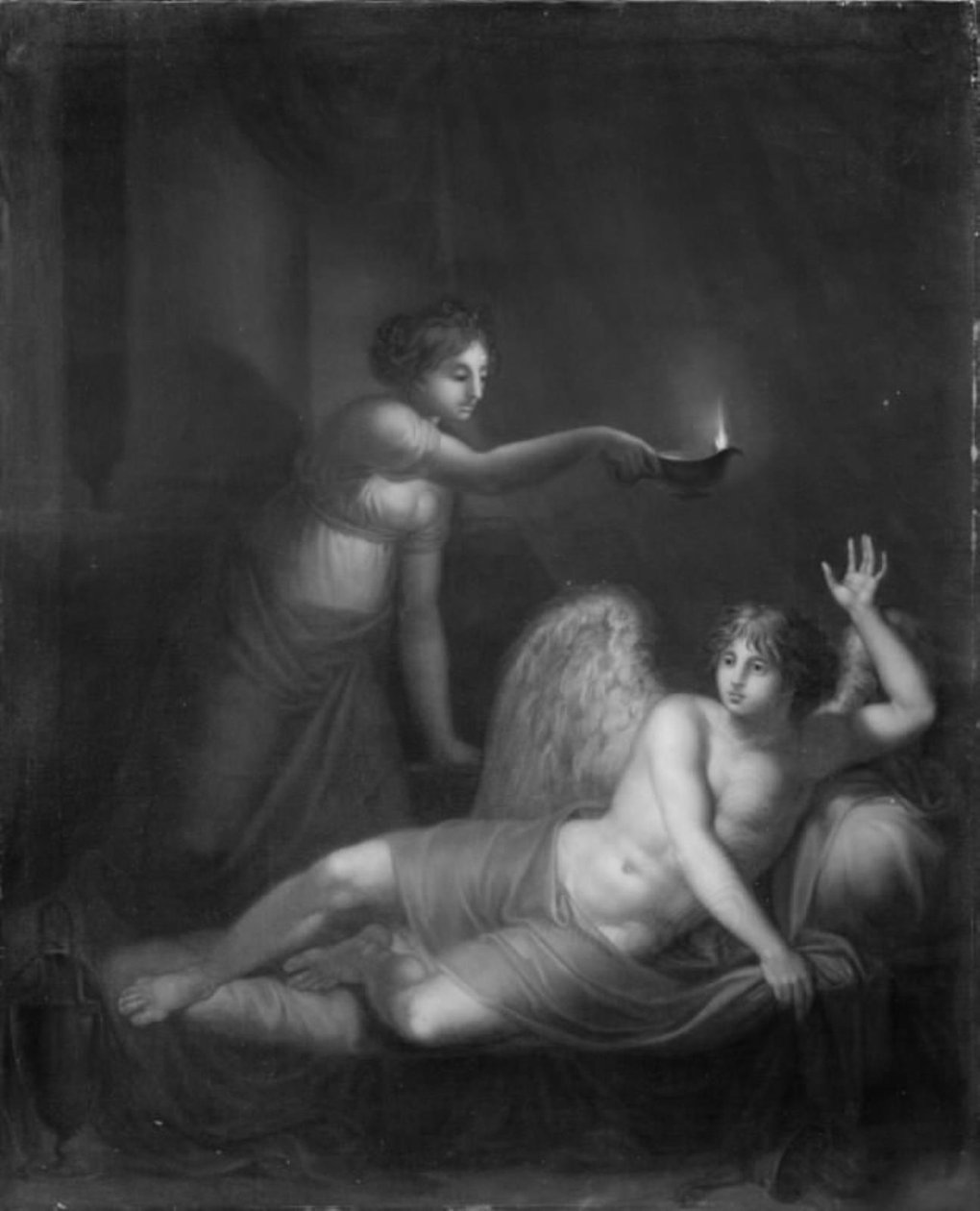 Amor, der vækkes af Psyche af Nicolaus Wolff