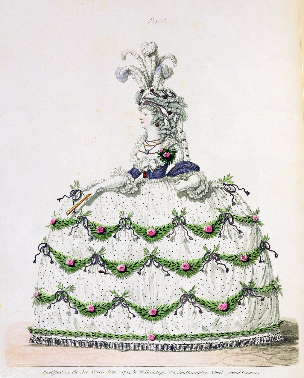 Hofkjole, fig. 15 , fra Nikolaus Heideloffs `Gallery of Fashion