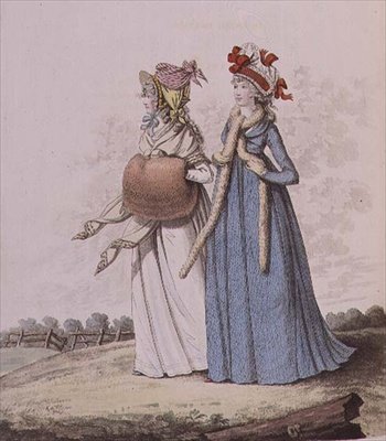 Morgenkjoler, figner. 78 og 79 fra Nikolaus Heideloffs `Gallery of Fashion