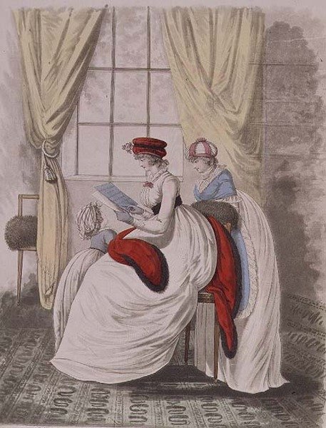 Morgenkjoler fra Nikolaus Heideloffs `Gallery of Fashion