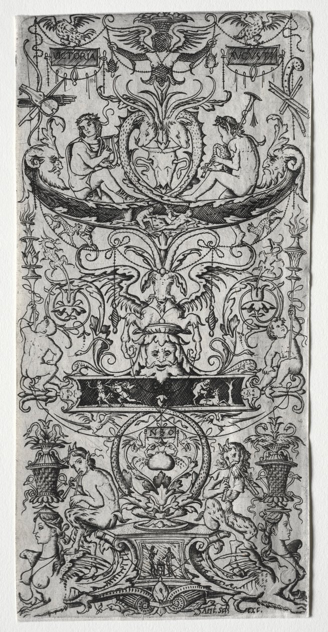 Ornamentpanel indskrevet Victoria Augusta, ca. 1507. af Nicoletto da Modena