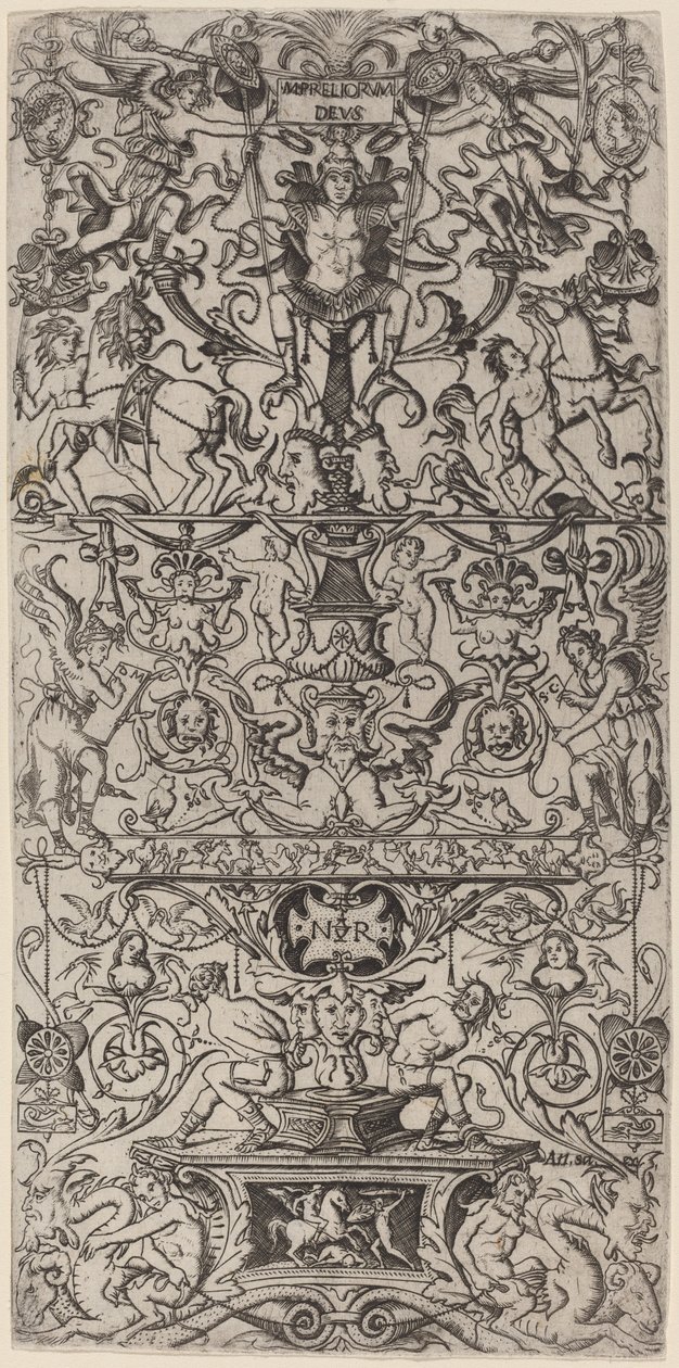 Ornamentpanel: Mars, God of Battles af Nicoletto da Modena