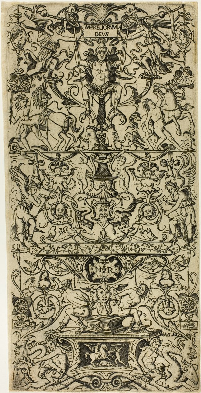 Ornamentpanel med Mars, God of Battles af Nicoletto da Modena