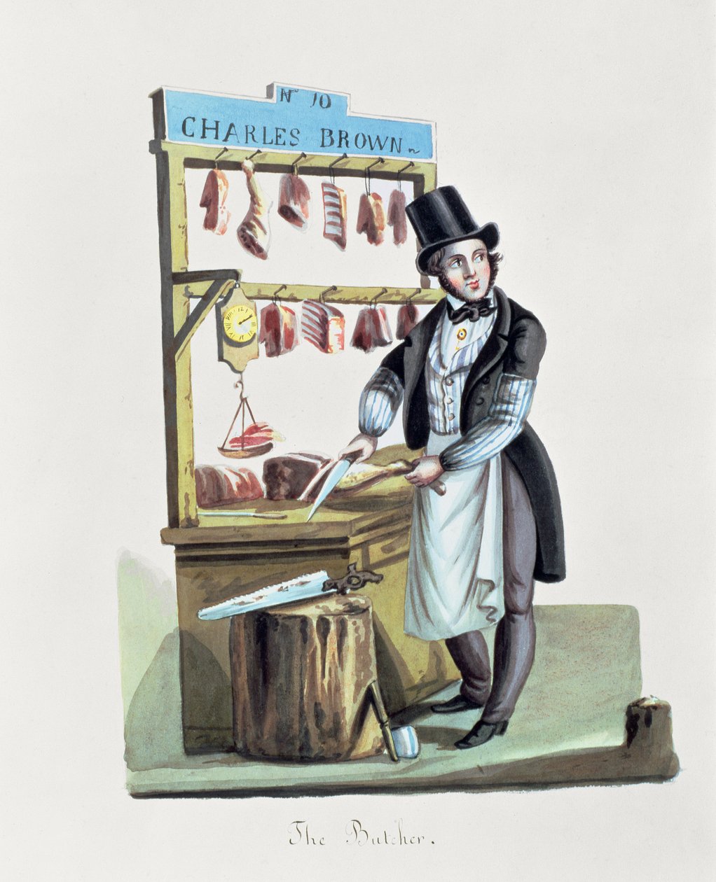 Slagteren, ca. 1840-44 af Nicolino Calyo