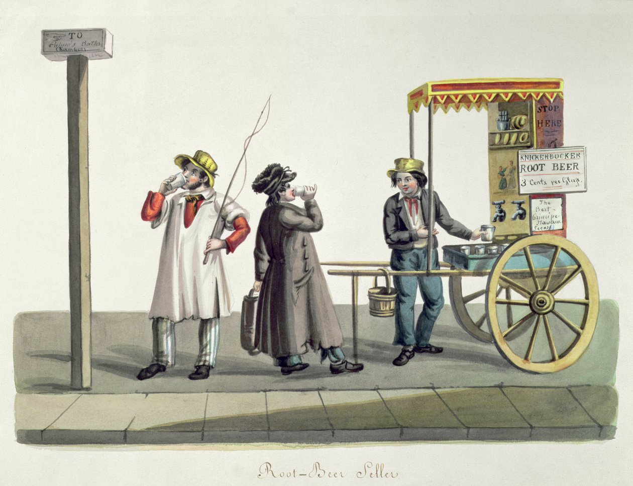 Root Beer Seller, ca. 1840 af Nicolino Calyo