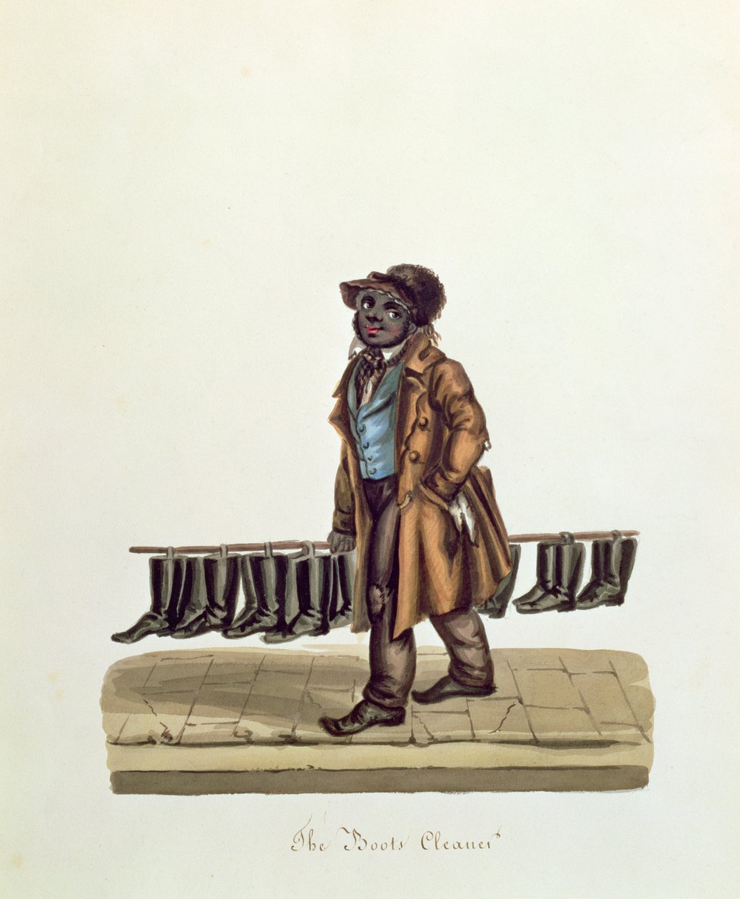 Støvlerenseren, ca. 1840 af Nicolino Calyo