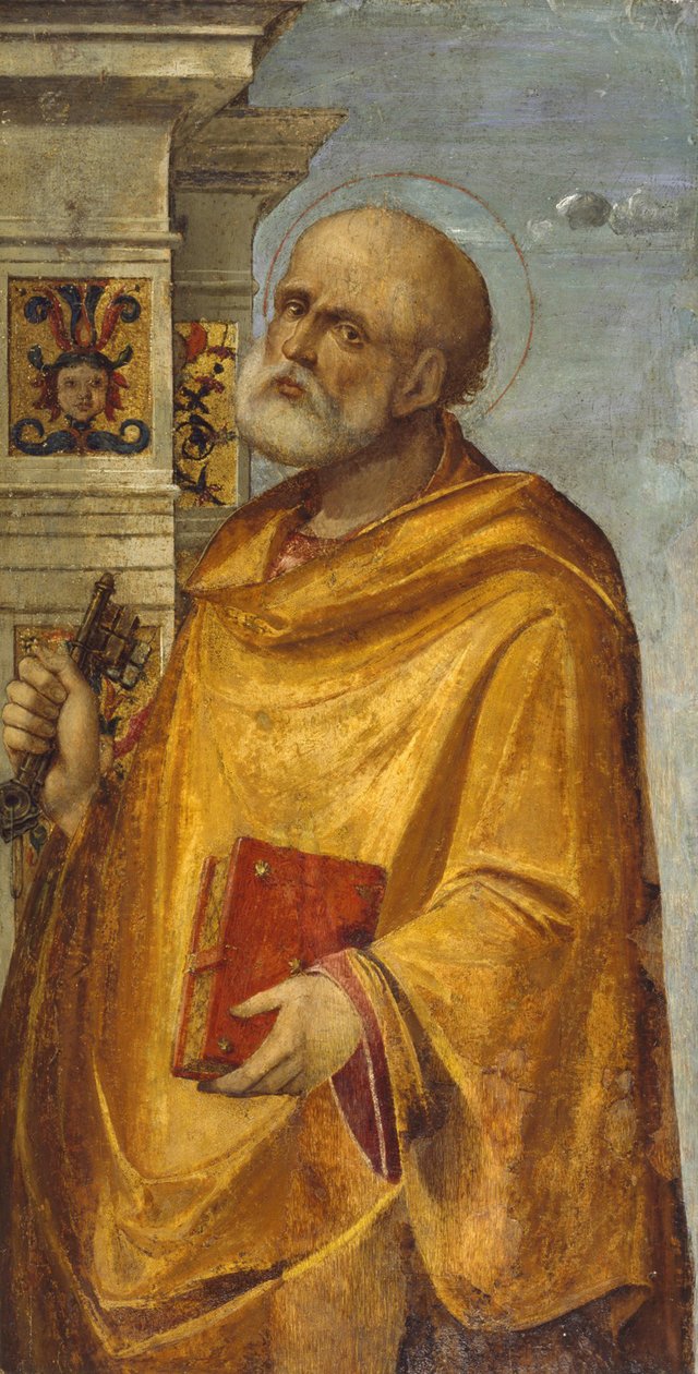 Triptykonpanel med Sankt Peter, 1490-1500 af Nicolo Rondinelli