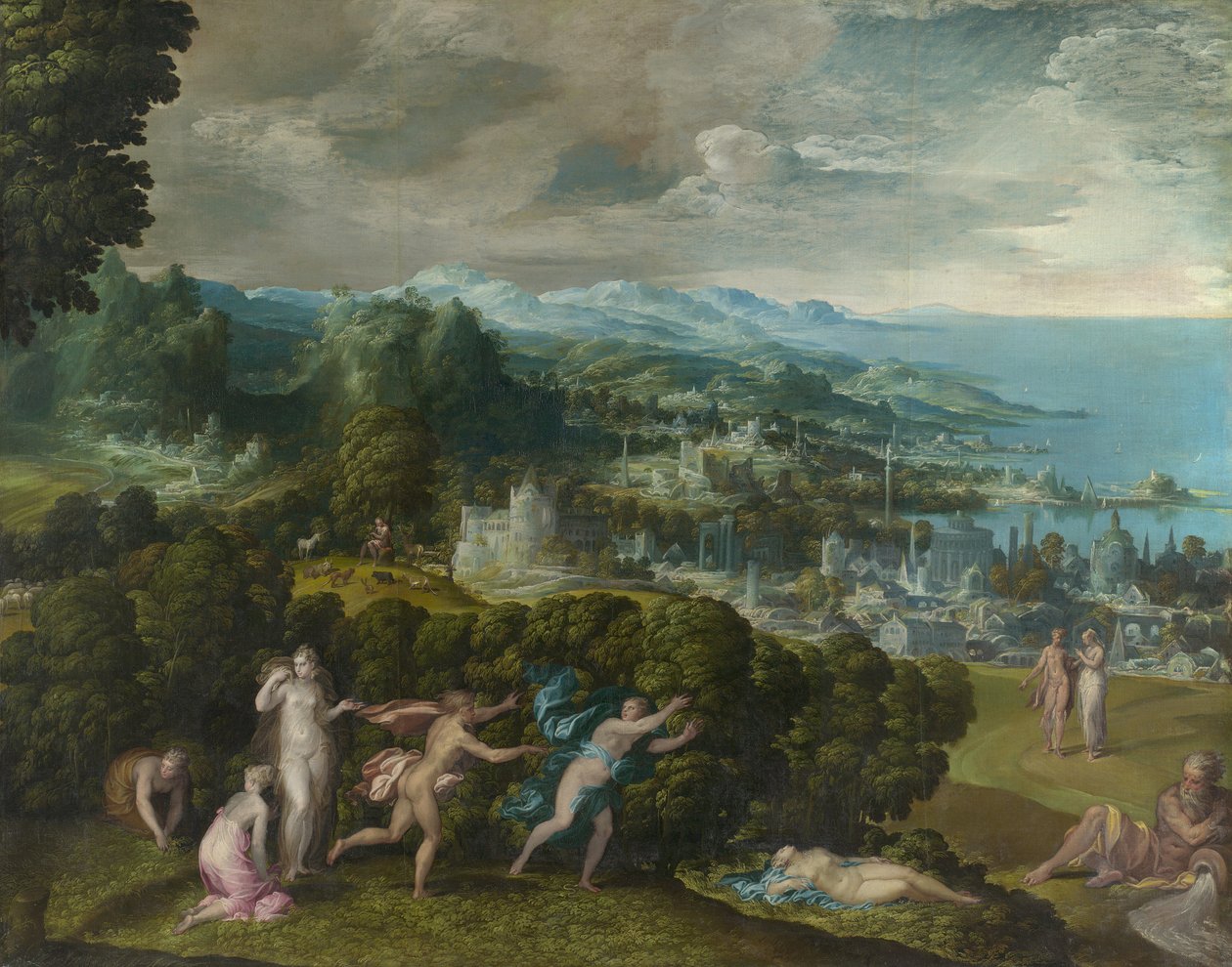 Eurydices død, 1552-71 af Nicolo dell Abate