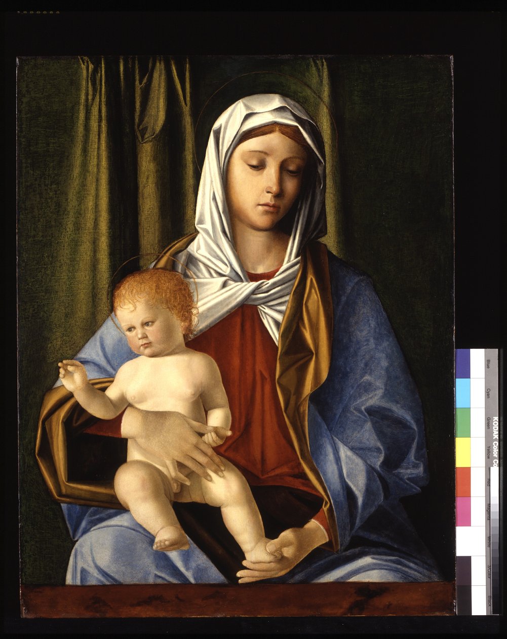 Madonna And Child (tempera og olie på træ) af Nicolo Rondinelli