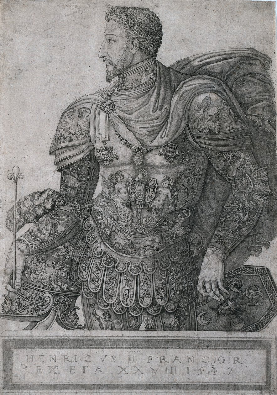 Henri II, konge af Frankrig, i en alder af 28 af Nicolo della Casa