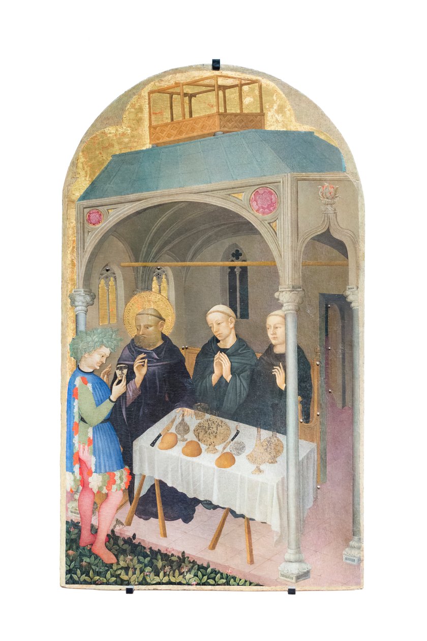 Sankt Benedikt drikker forgiftet vin af Nicolò di Pietro