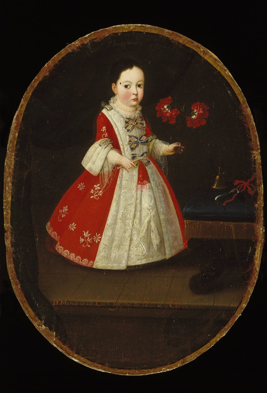 Fru María de la Luz Padilla og (Gómez de) Cervantes af Nicolás Enríquez