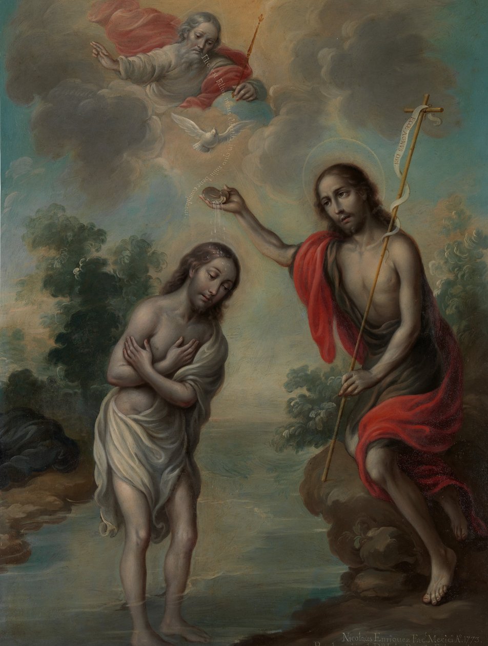 Kristi dåb, 1773. af Nicolás Enríquez