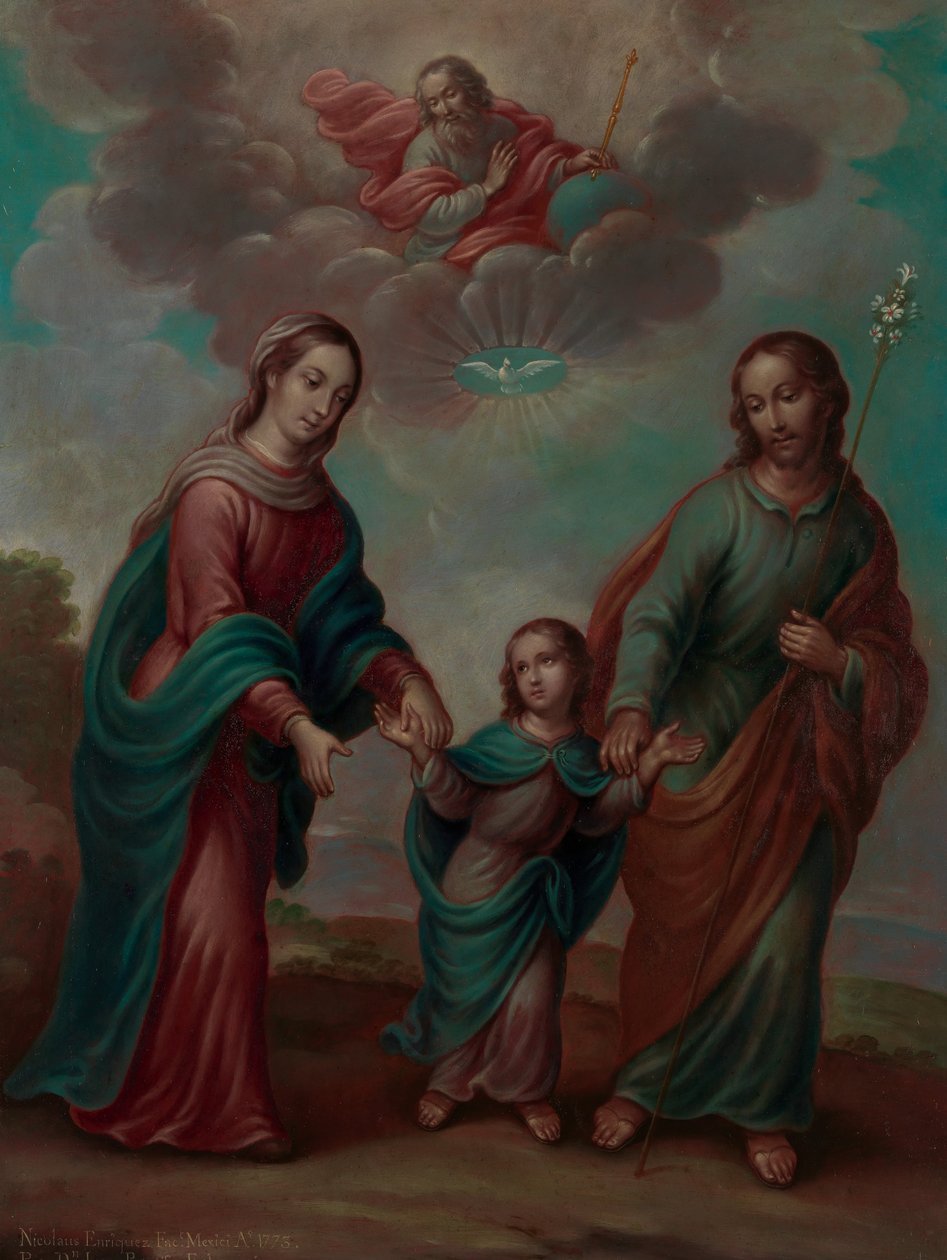 Den hellige families tilbagevenden fra Egypten, 1773. af Nicolás Enríquez